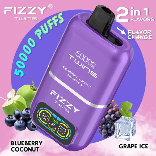 Fizzy Twins 2 Flavors – （ブルーベリーココナッツ × グレープアイス）
