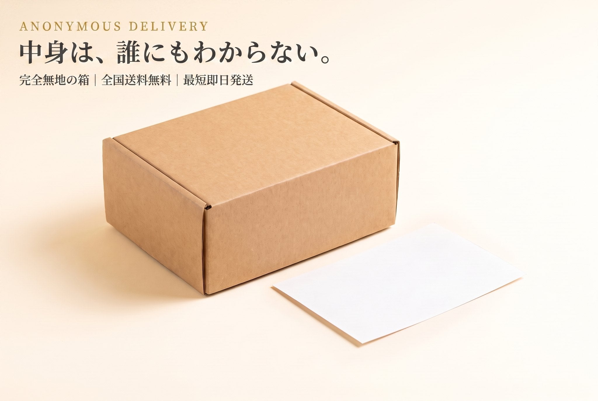 中身は、誰にもわからない。完全無地の箱・全国送料無料・最短即日発送
